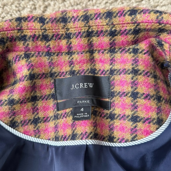 J. Crew Parke English Wool Houndstooth Blazer Jacket - Picture 6 of 11